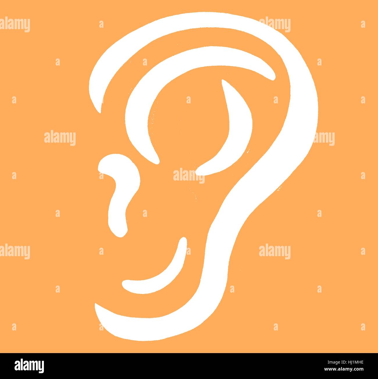 Ohr, Illustration befreit Stockfoto