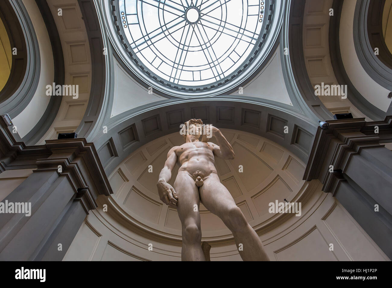 Florenz, Italien, 24. Oktober 2015: Michelangelos David Statue in der Galleria dell'Accademia, 24. Oktober 2015 in Florenz, Italien Stockfoto