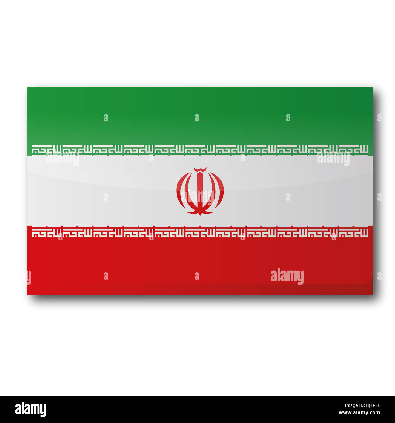 Flagge von iran Stockfoto