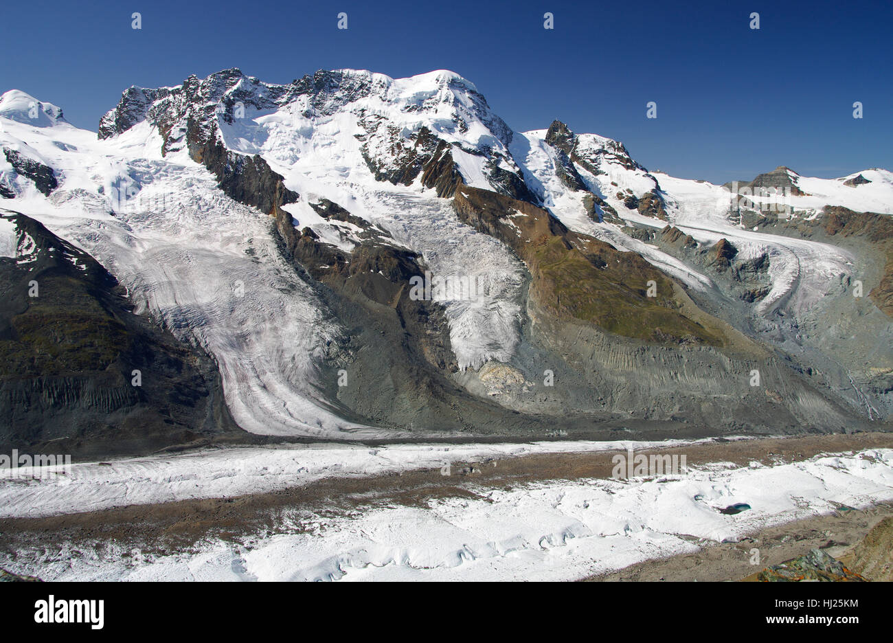 Zermatt - Matterhorn - Gornergrat - Monte Rosa Stockfoto