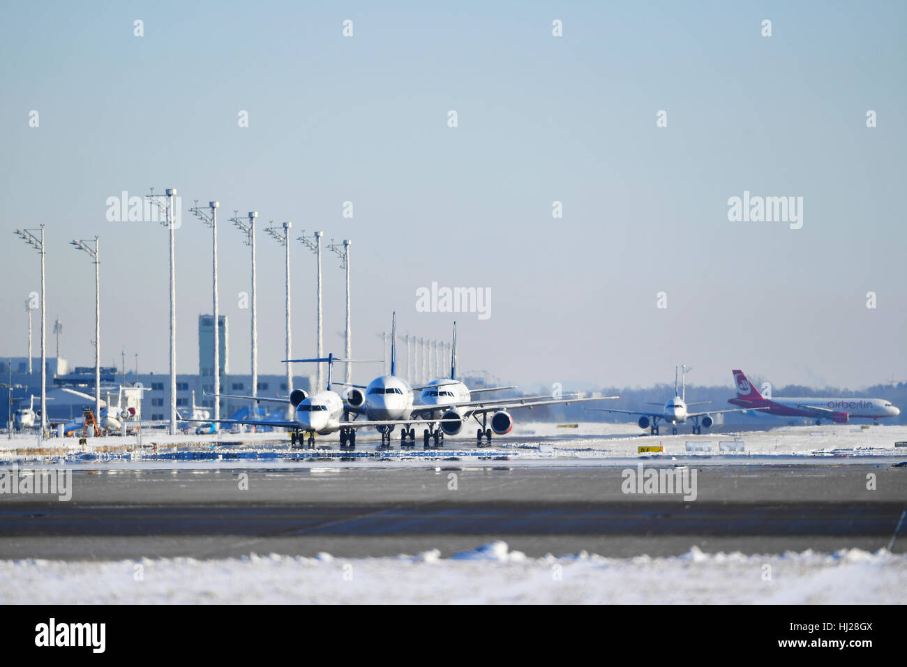 Lufthansa Regional, CityLine, Stadt-Linie, LH, Line Up, Flugzeuge, Flugzeug, Flugzeug, Stockfoto