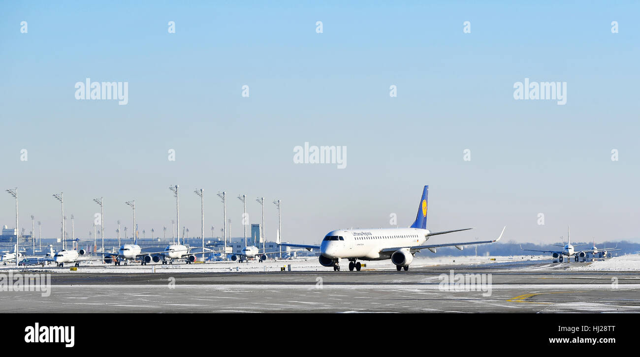 Lufthansa Regional und CityLine, Stadt-Linie, LH, Embraer, 195, Flugzeuge, Flugzeug, Flugzeug, Stockfoto