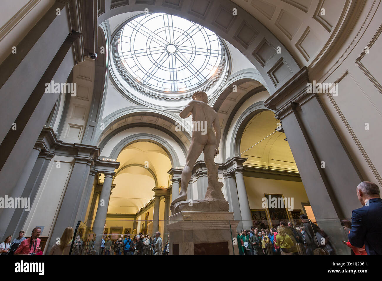 Florenz, Italien, 24. Oktober 2015: Michelangelos David Statue in der Galleria dell'Accademia, 24. Oktober 2015 in Florenz, Italien Stockfoto