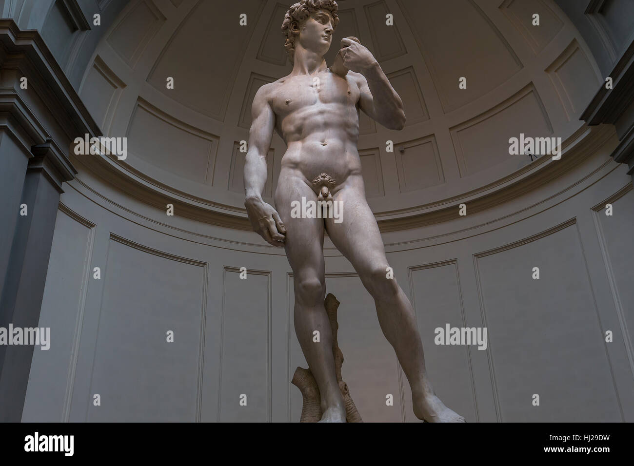 Florenz, Italien, 24. Oktober 2015: Michelangelos David Statue in der Galleria dell'Accademia, 24. Oktober 2015 in Florenz, Italien Stockfoto