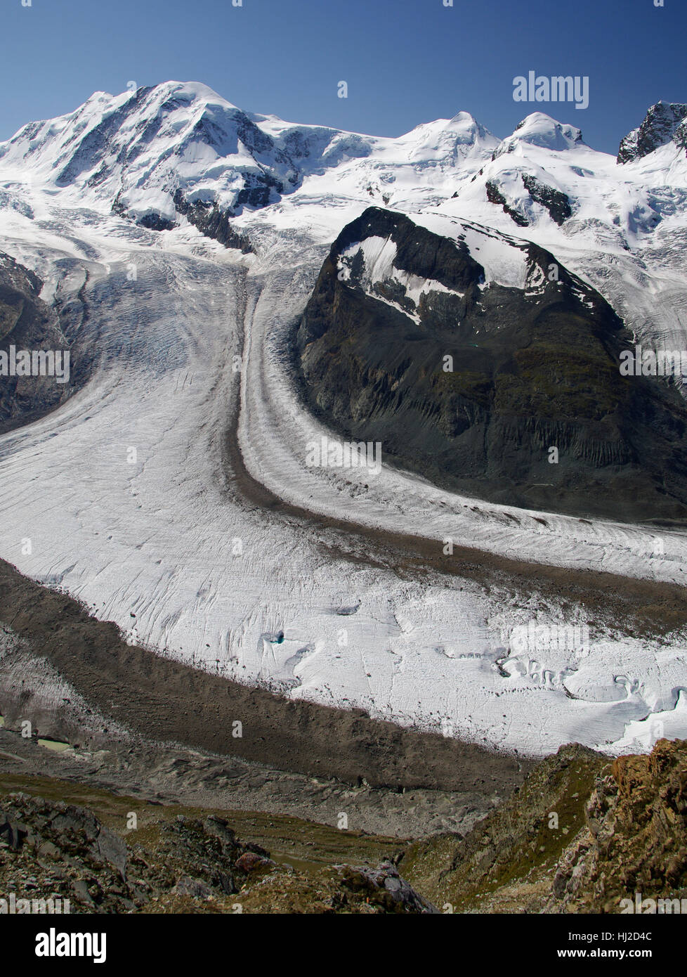 Zermatt - Matterhorn - Gornergrat - Monte Rosa Stockfoto