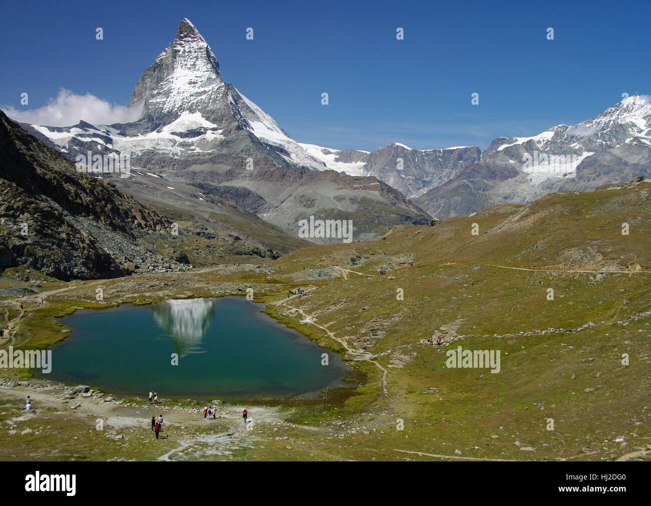Matterhorn - riffelsee Stockfoto
