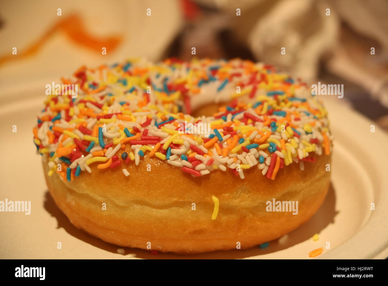 Krapfen in der Bäckerei in der Nähe erschossen Stockfoto