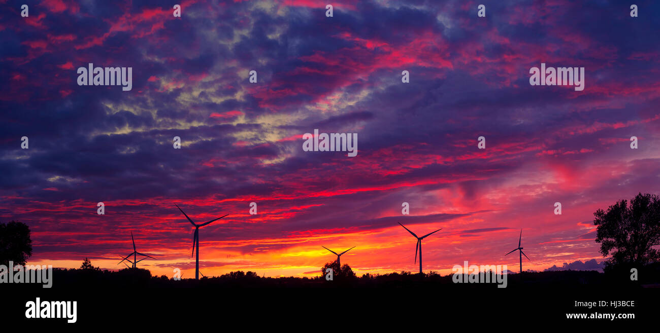 Umwelt, Umwelt, Sonnenuntergang, Energie, Kraft, Strom, Strom, Stockfoto