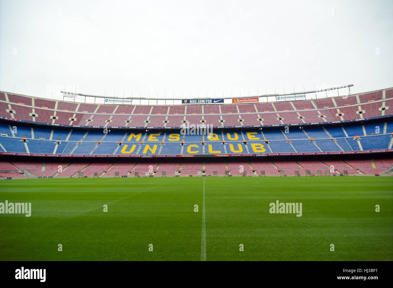 Barcelona, Spanien - 22. September 2014: Nou Camp ist als größte Stadion Europas und das zweitgrößte Verein Fußballstadion der Welt. Befind Stockfoto