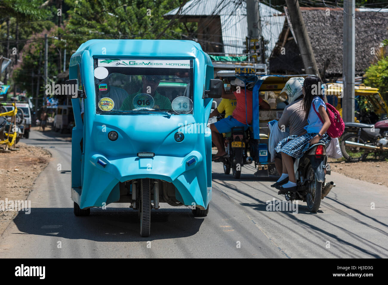 Trikes in Boracay - Philippinen Stockfoto