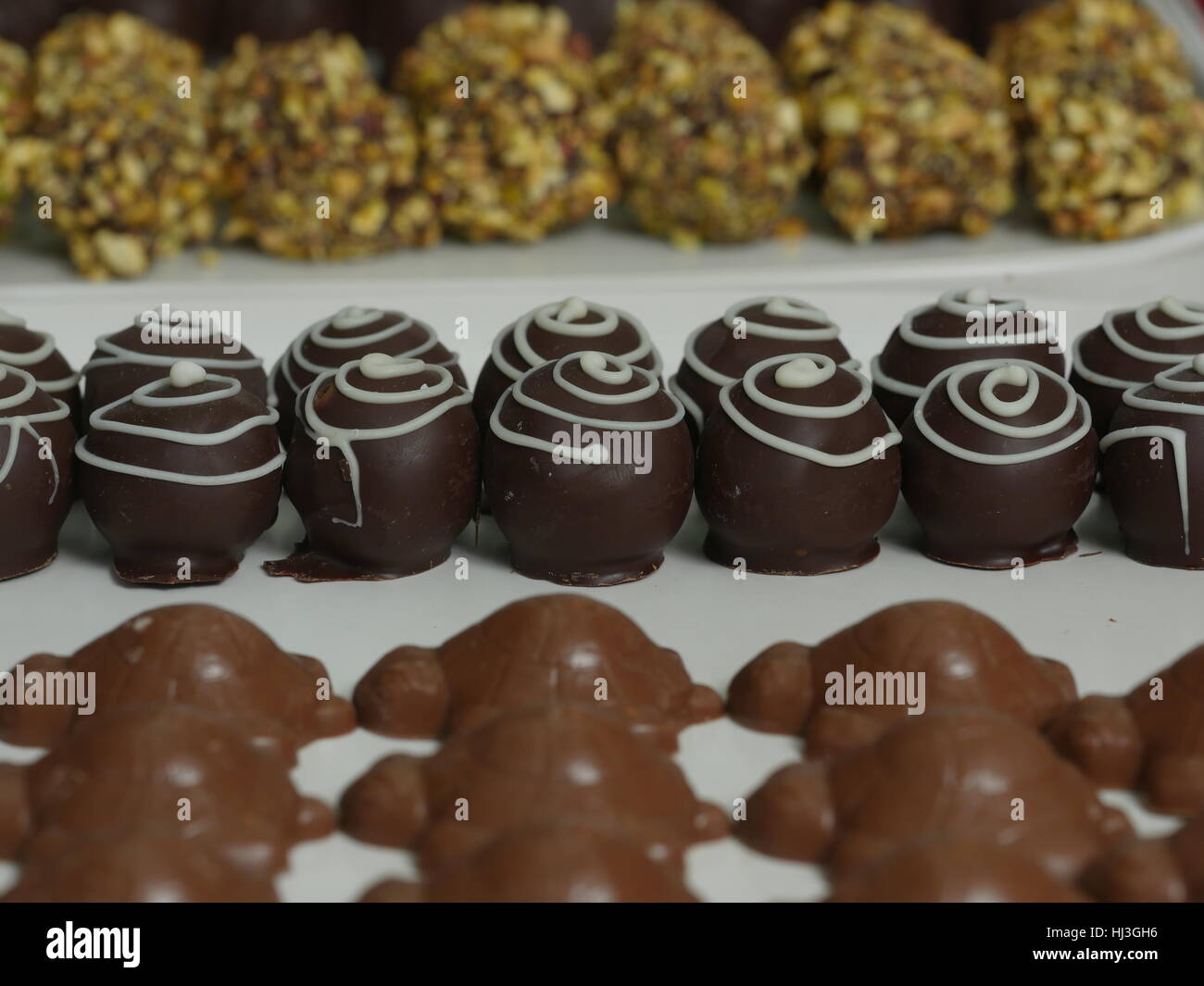 handgemachte Pralinen Stockfoto