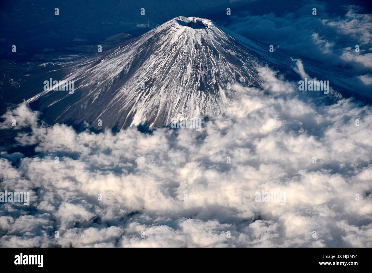 Luftaufnahme des Mount Fuji, Japan Stockfoto
