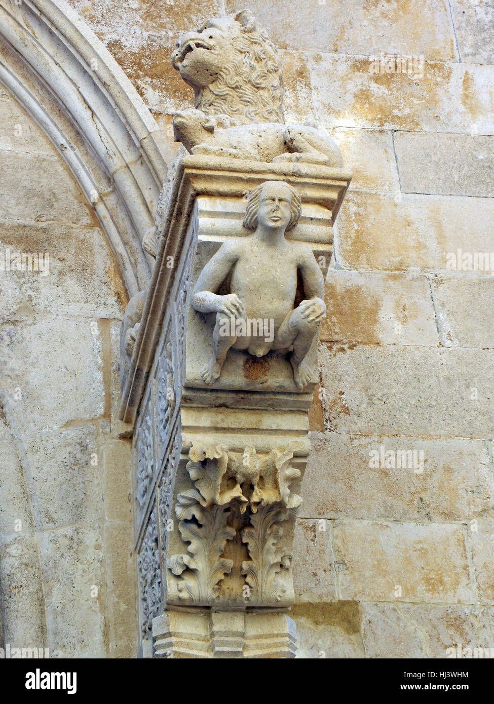 Korcula antiken Kunstwerke und handwerkliche Details, Kroatien, Europa 3 Stockfoto