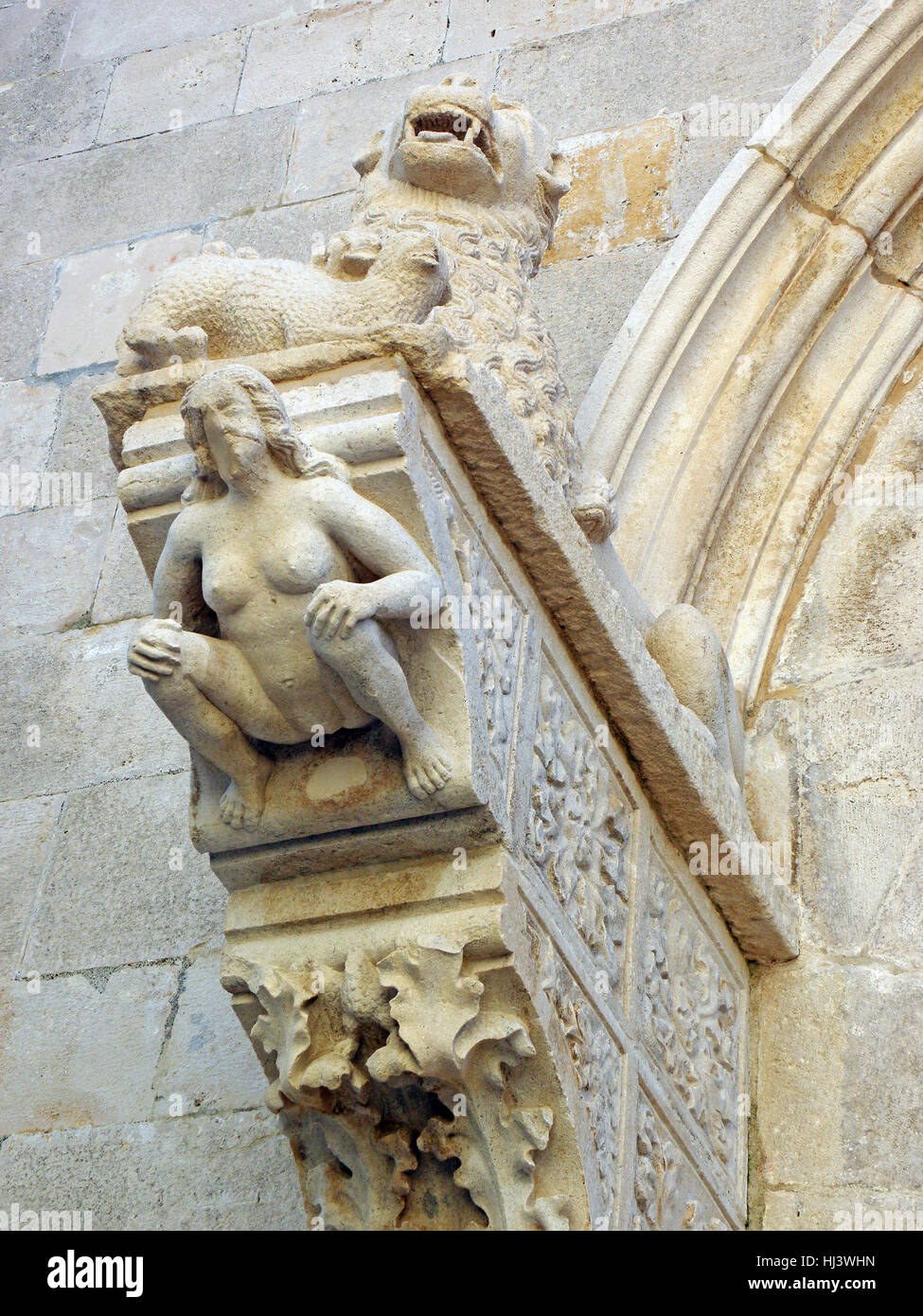 Korcula antiken Kunstwerken und handwerkliche Details, Kroatien, Europa, 5 Stockfoto