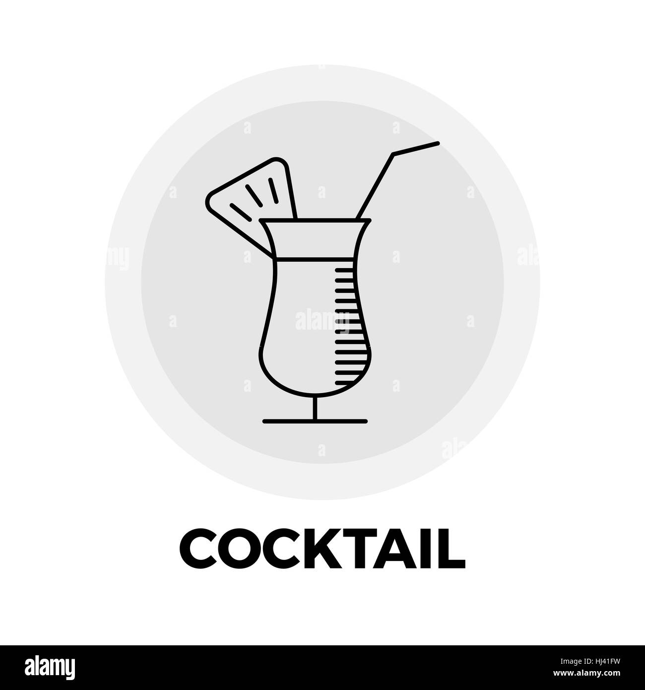 Cocktail-Symbol Vektor. Cocktail-Symbol flach. Cocktail-Symbolbild ...