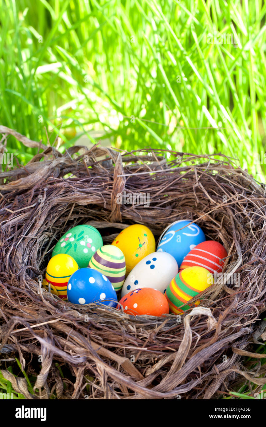 Bunte Ostereier Stockfoto