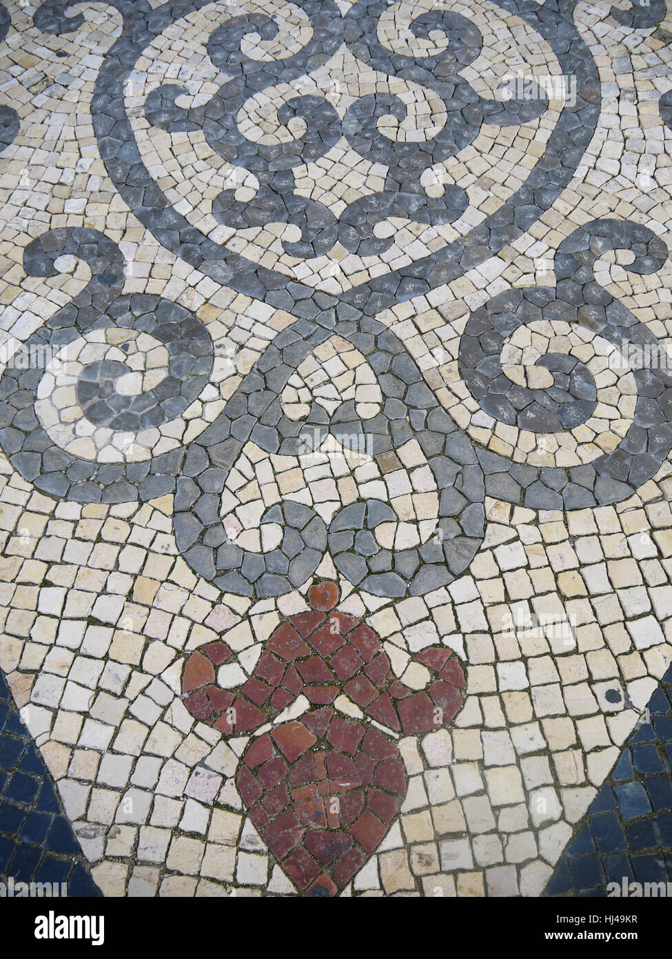 Portugal, Dekoration, Bürgersteig, Kopfsteinpflaster, Mosaike, Mosaik, Portugiesisch, Stockfoto
