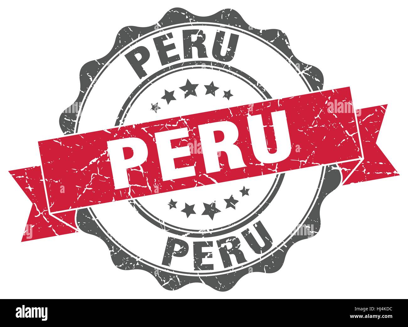 Peru Runde Band Dichtung Stock Vektor