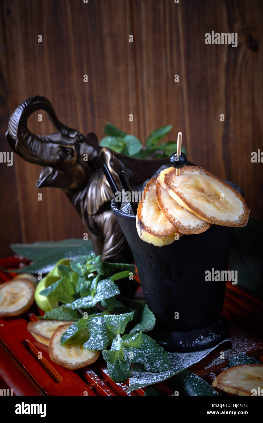 Alkoholischen cocktail Banane Stockfoto