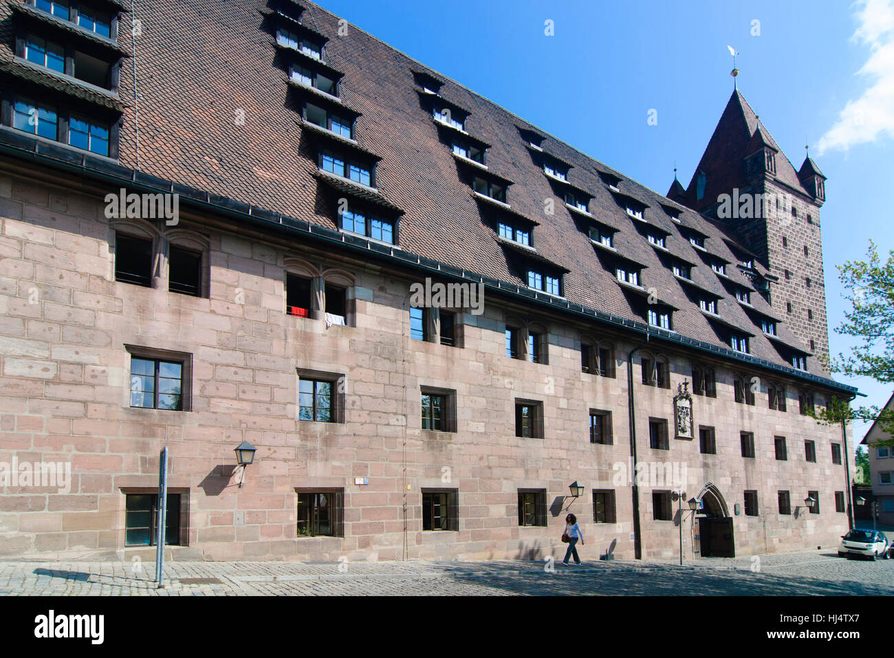 Nürnberg, Nürnberg: Burg; Imperial stabil, heute Jugendherberge, Mittelfranken, Mittelfranken, Bayern, Bayern, Deutschland Stockfoto