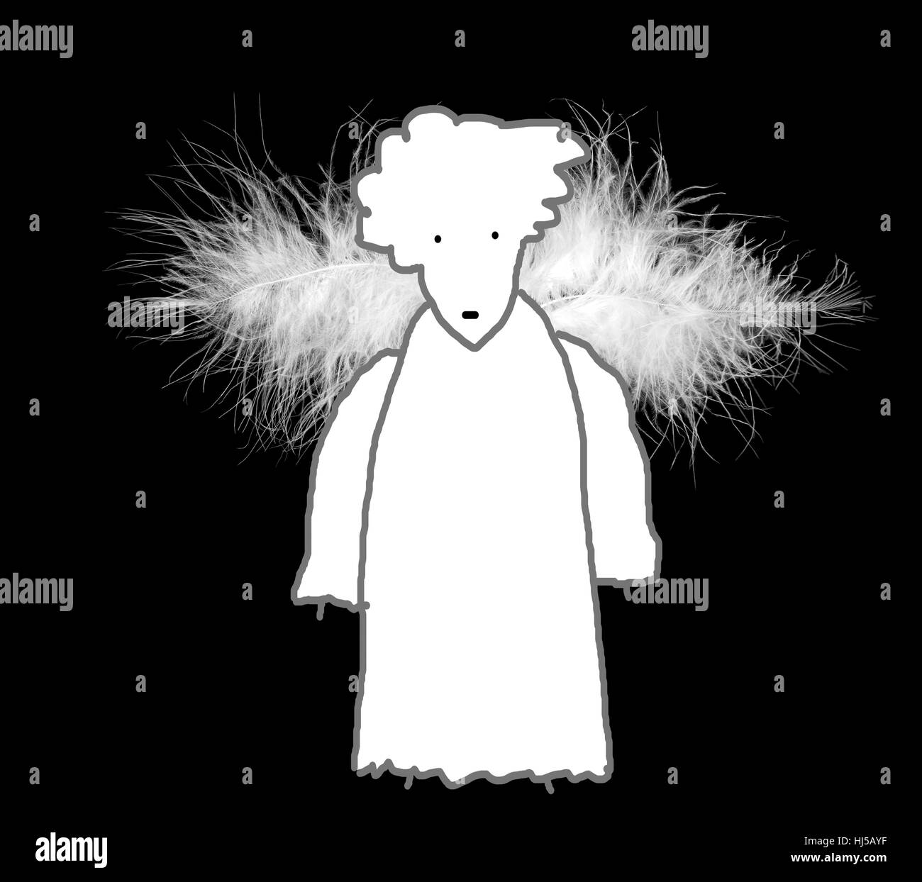 trauriger Engel Stockfoto