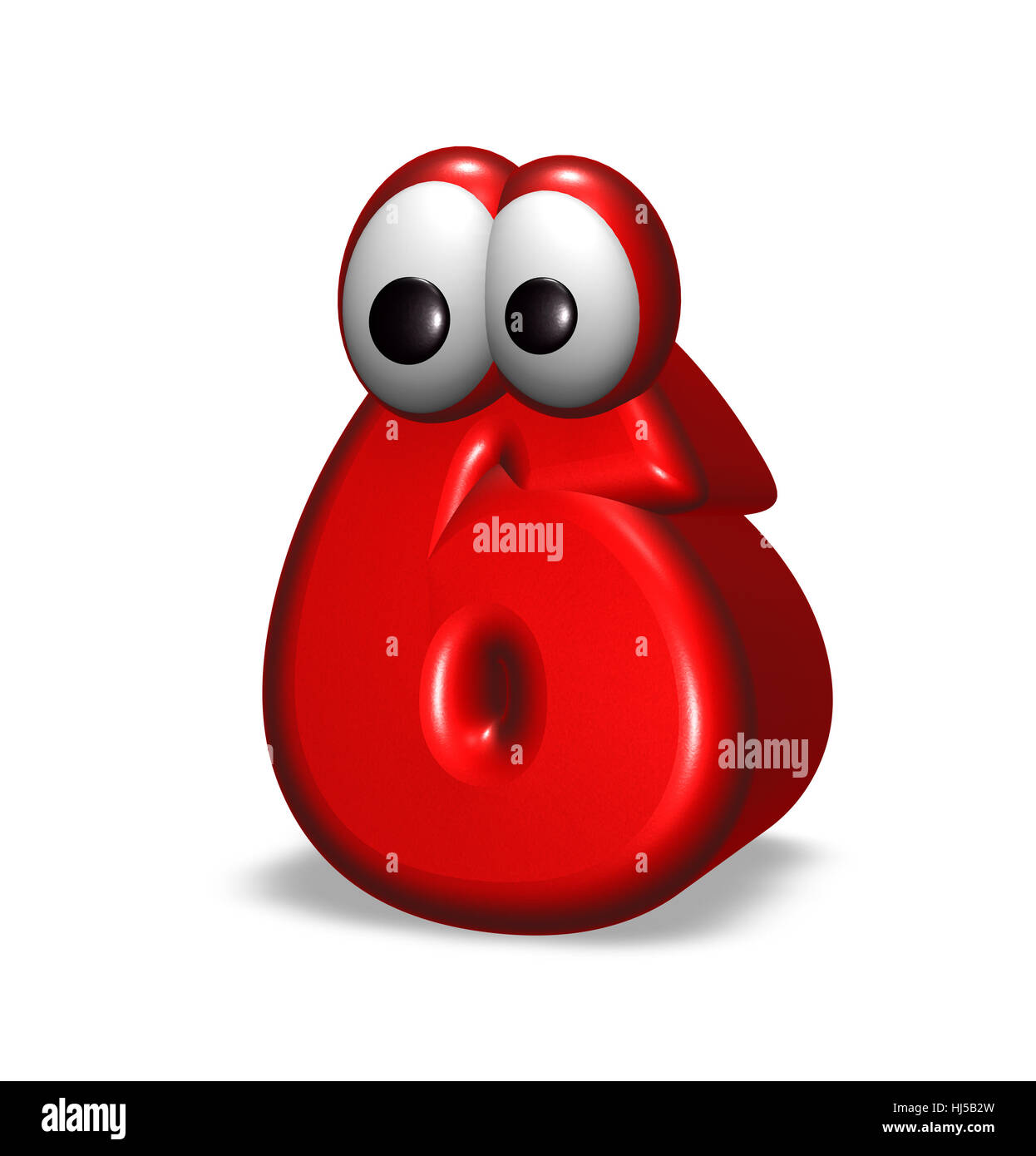 Nummer sechs Augen Stockfoto