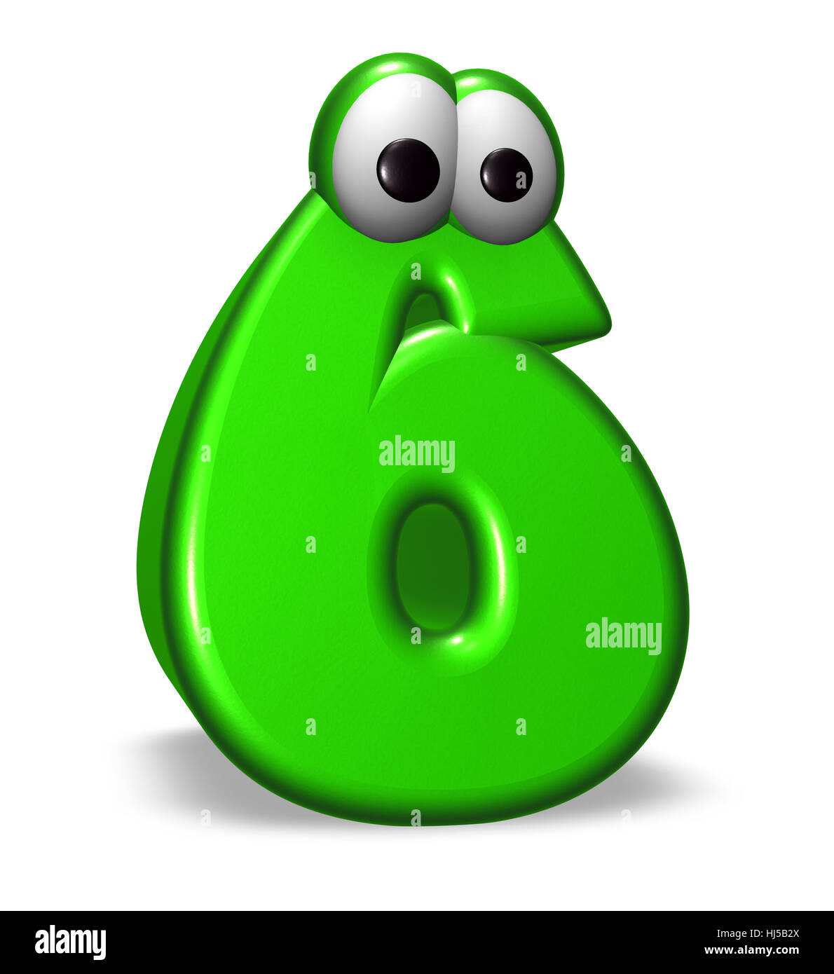 Nummer sechs Augen Stockfoto