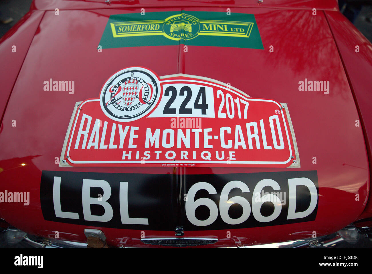 Paisley, Schottland. 25. Januar 2017. Paisley ist einmal der einzige UK Startpunkt für 2017 Monte Carlo Rallye Credit: Gerard Fähre/Alamy Live News Stockfoto