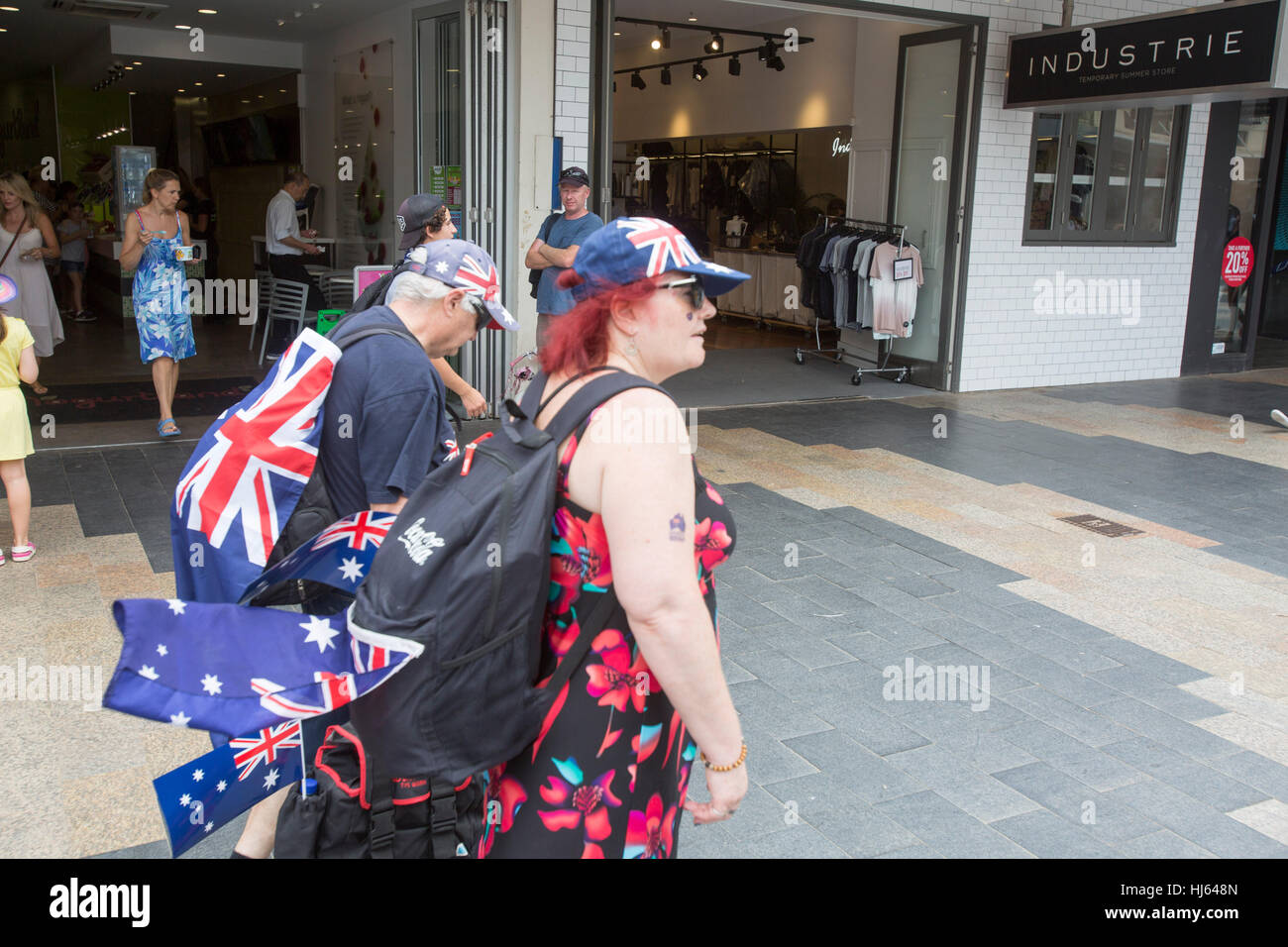 Sydney, Australien. 26. Januar 2017. Der Australia Day ist die offizielle National Day of Australia. Jährlich am 26. Januar gefeiert, markiert es den Jahrestag der Ankunft der ersten Flotte der britischen Schiffe in New South Wales 1788. Bildnachweis: Martin Beere/Alamy Live News Stockfoto