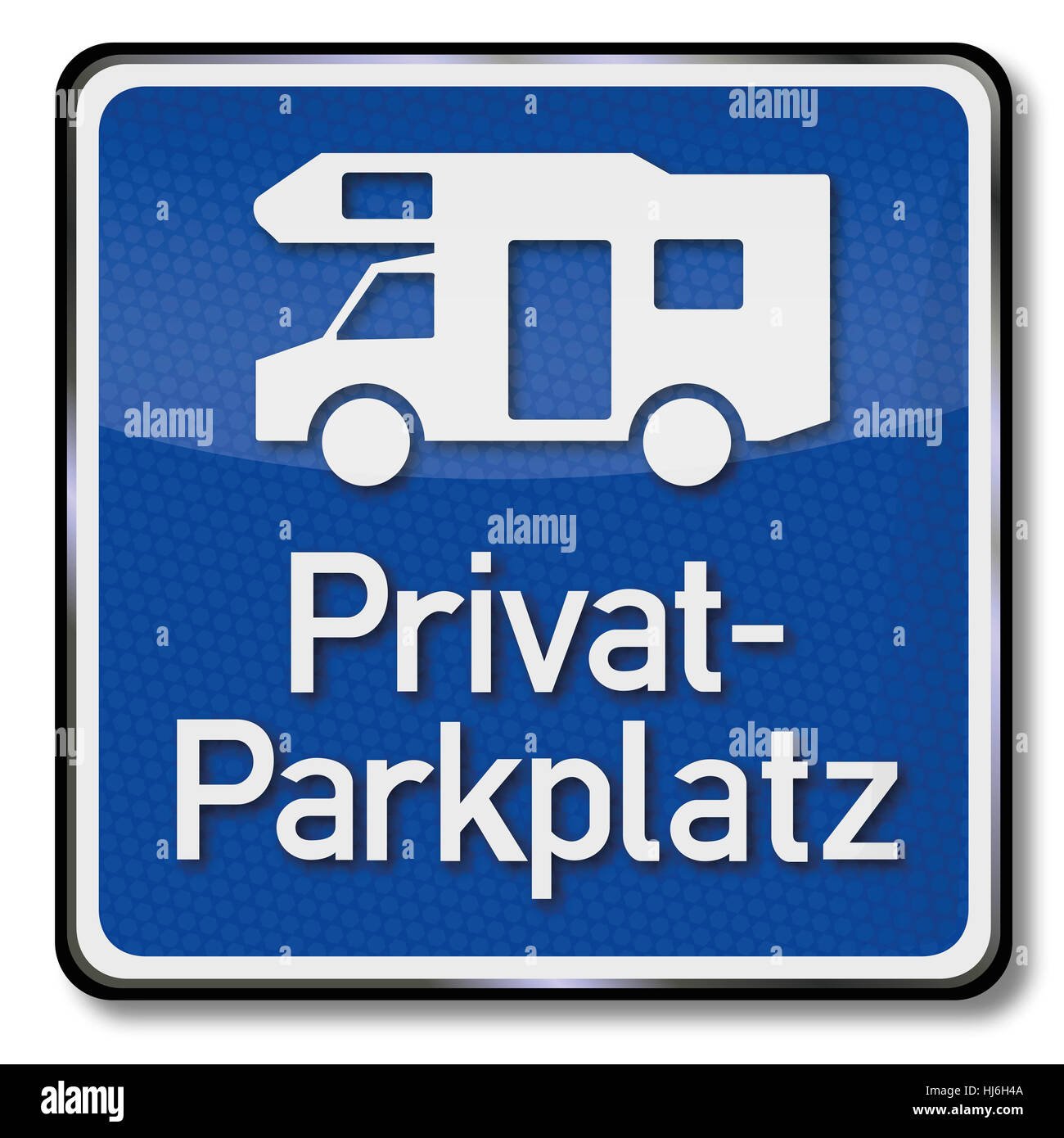Privat, Parkplatz, Schild, Wohnmobil, Platte, Private, Gefahr, Risiko, Verkehr, Stockfoto