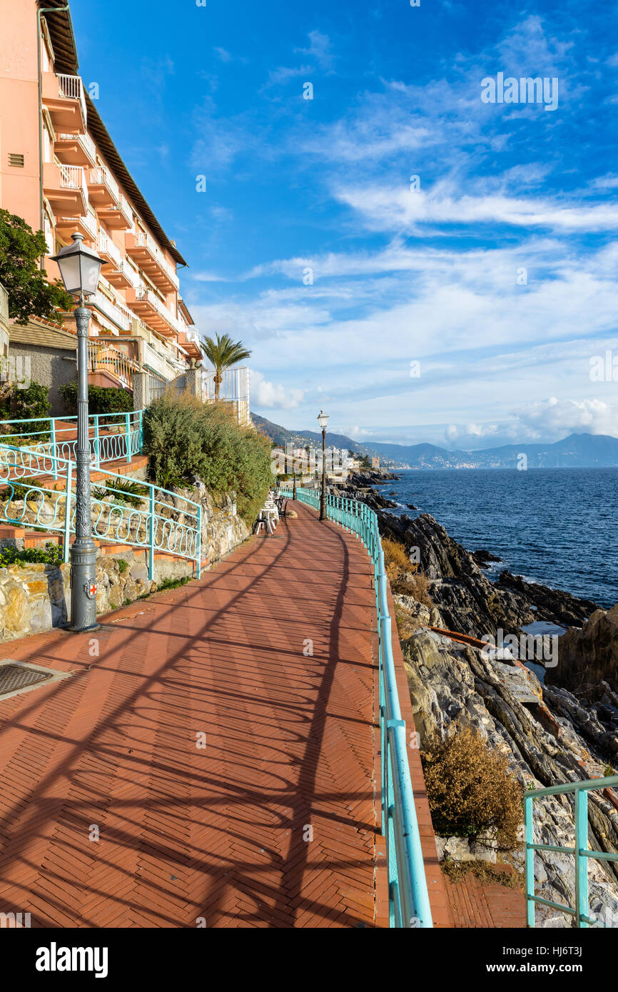 Anita Garibaldi Spaziergang Italien Genua Nervi Stockfoto