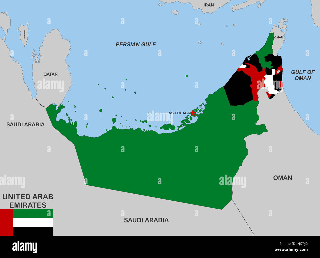 politische, Flagge, arabischen, Land, Emirate, Globus, Planeten, Erde, Welt, Nation, Stockfoto