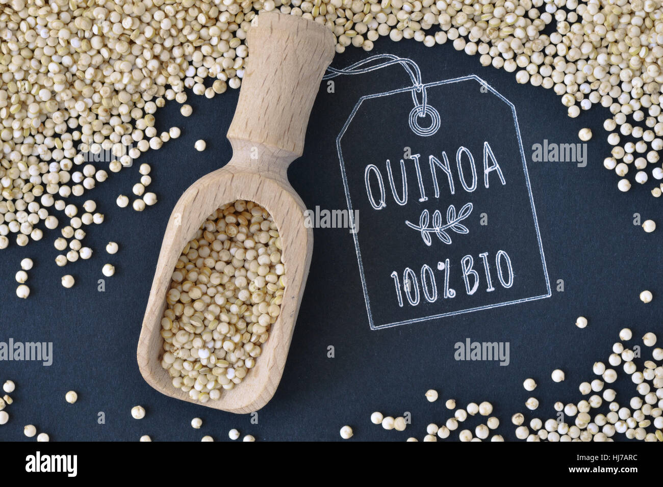Quinoa Getreide Closeup - 100 % bio Stockfoto