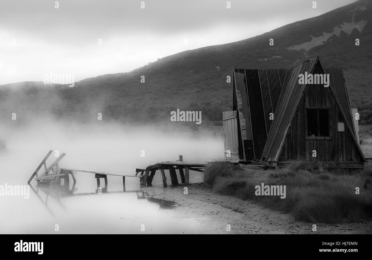 Heiße Quelle. Kamtschatka-Halbinsel. Sibirien. Russland Stockfoto