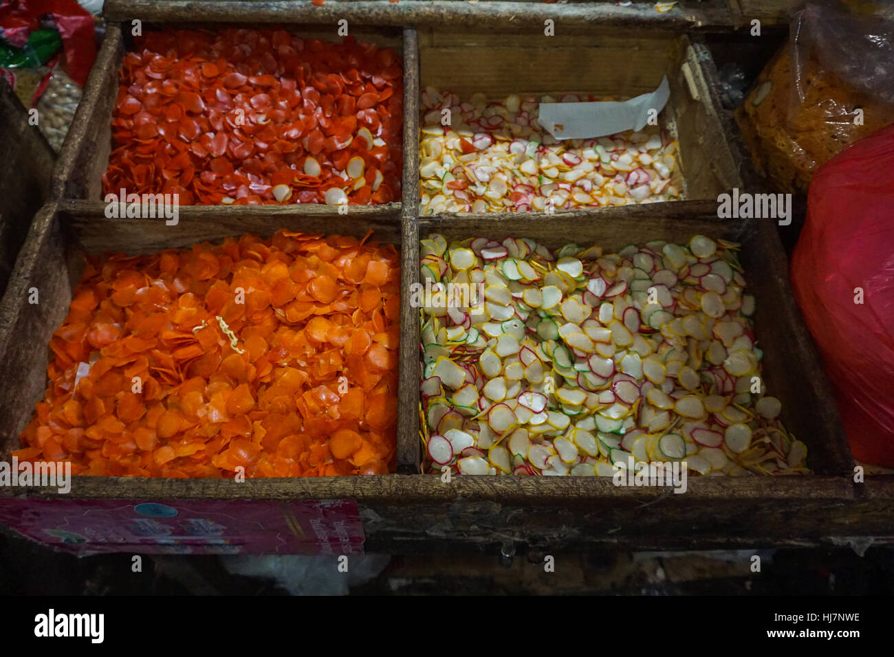 Verschiedene rohe Kräcker Foto genommen in Jakarta ndonesien Stockfoto