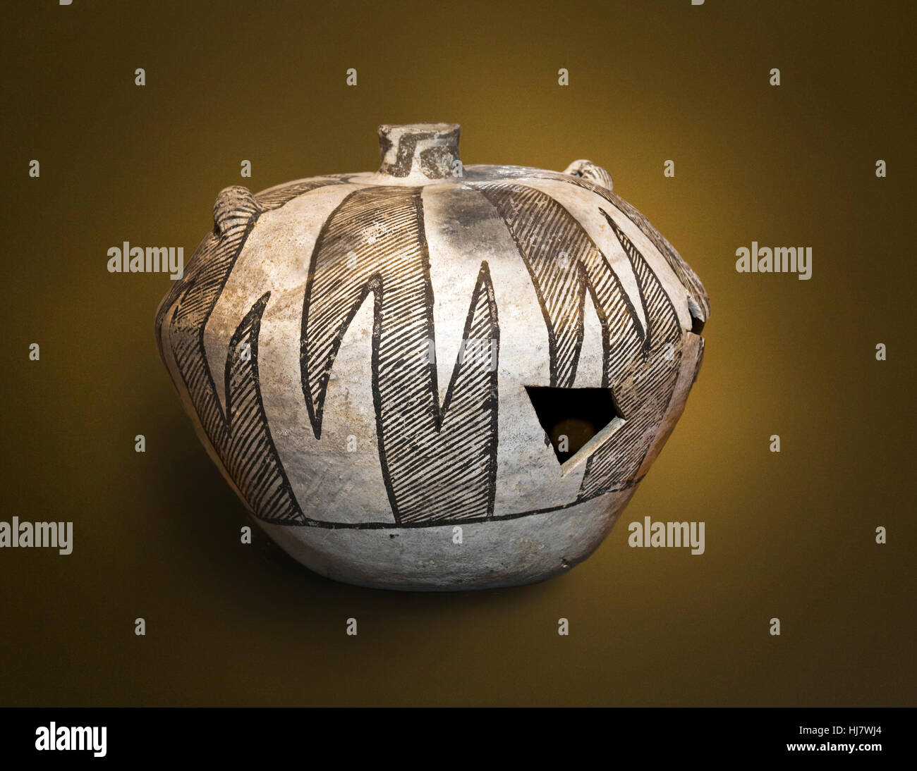 Ein schönes Beispiel für Schwarz auf weiß Anasazi Keramik Kantine aus