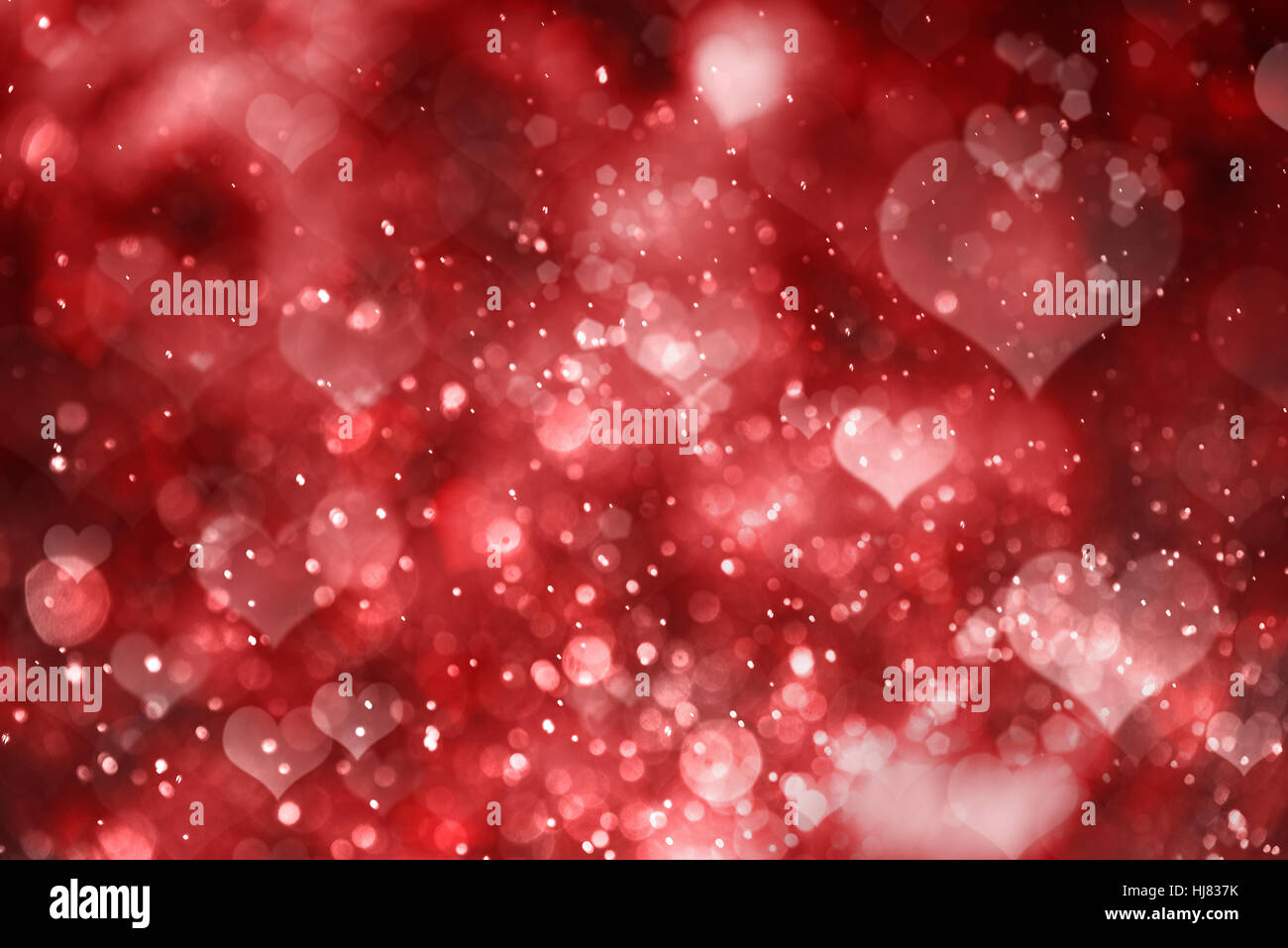 Rote Herzen Hintergrund. Valentinstag Stockfoto