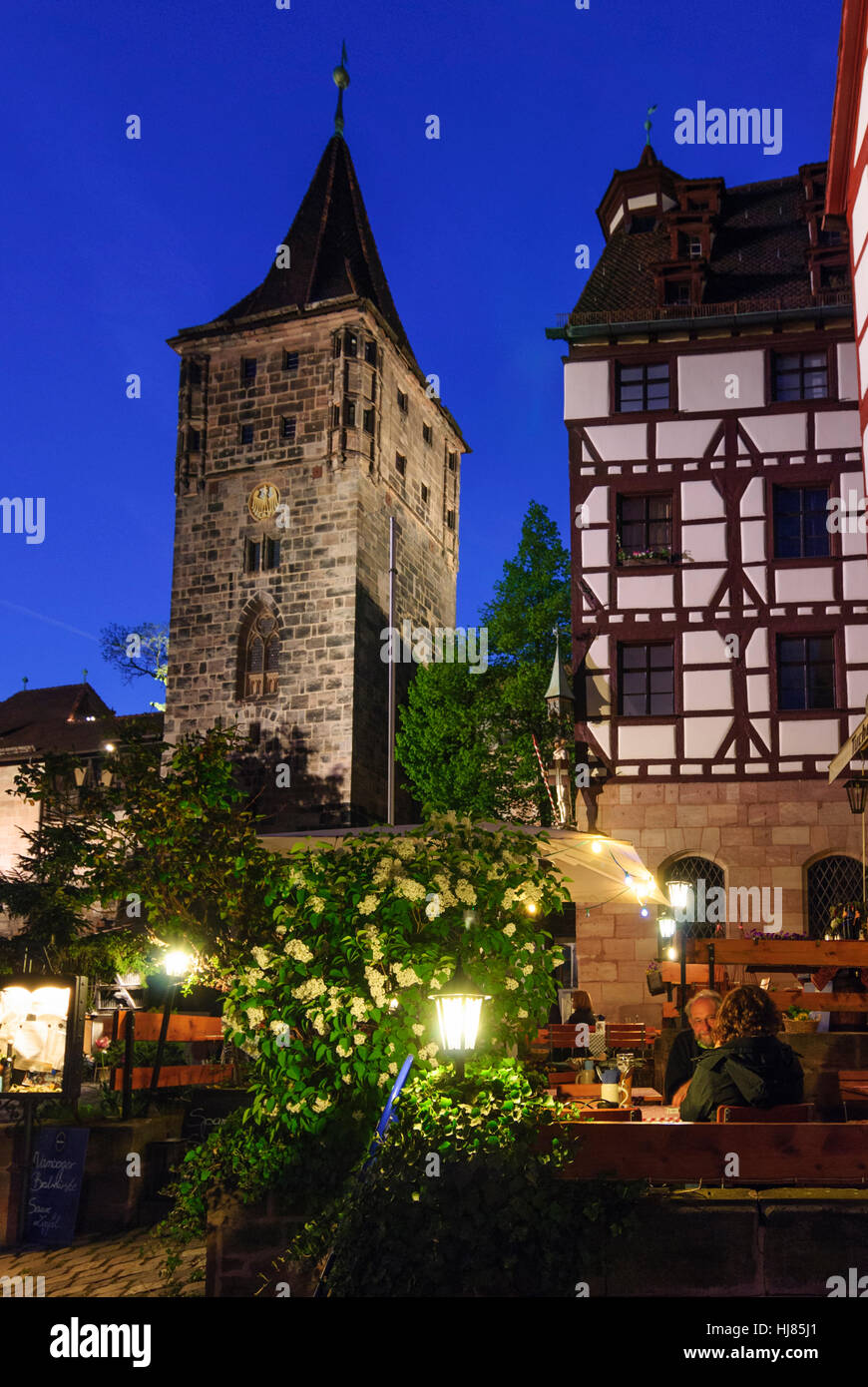 Nürnberg, Nürnberg: Altstadt;  Tor, Tiergärtnertor, Mittelfranken, Mittelfranken, Bayern, Bayern, Deutschland Stockfoto