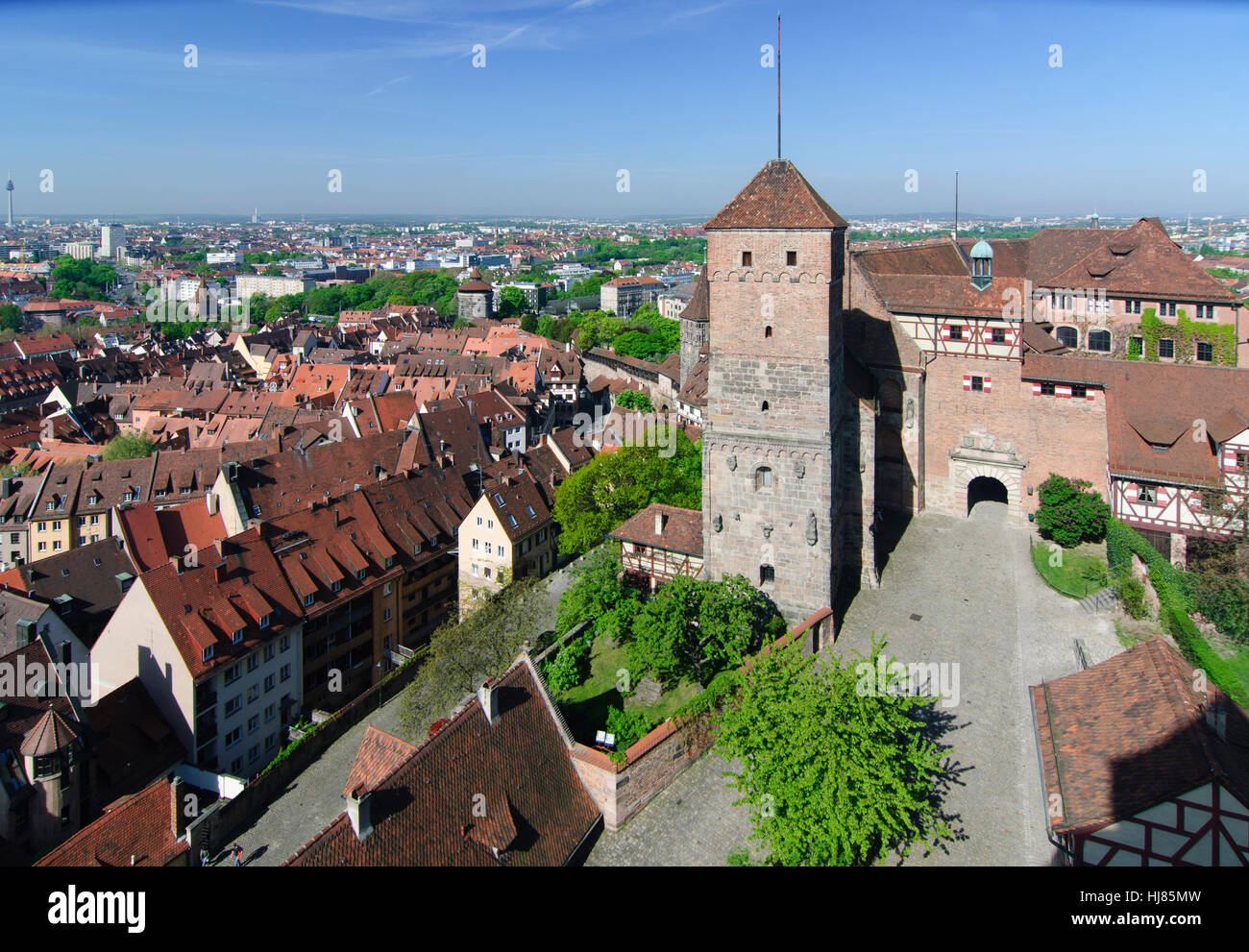 Nürnberg, Nürnberg: Schloss: Heather Turm, Mittelfranken, Mittelfranken, Bayern, Bayern, Deutschland Stockfoto