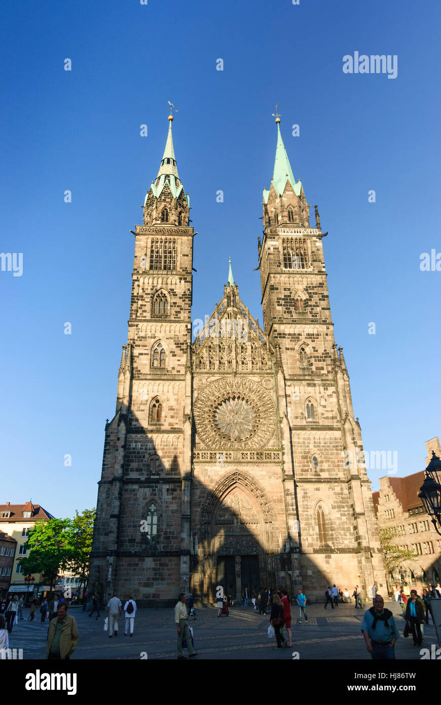 Nürnberg, Nürnberg: Kirche Lorenzkirche, Mittelfranken, Mittelfranken, Bayern, Bayern, Deutschland Stockfoto