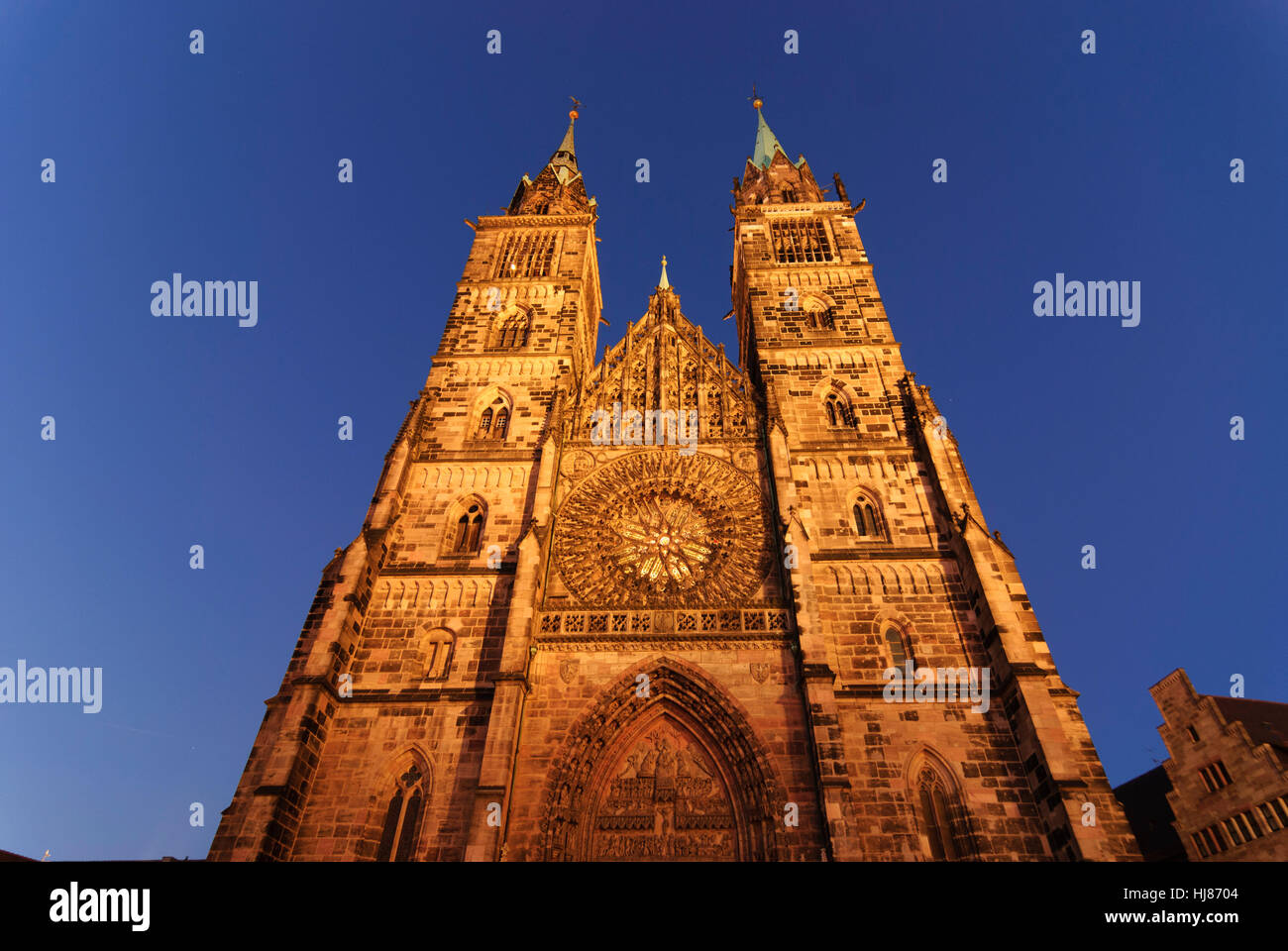Nürnberg, Nürnberg: Kirche Lorenzkirche, Mittelfranken, Mittelfranken, Bayern, Bayern, Deutschland Stockfoto