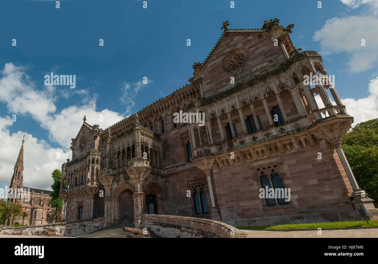 Sobrellano Palast in Comillas Stockfoto