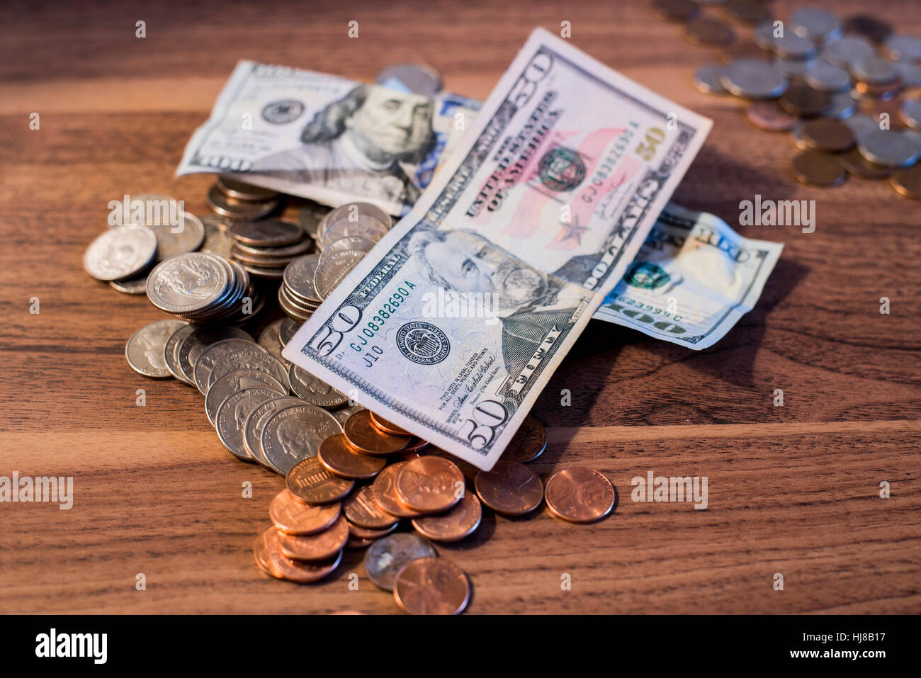 Amerikanisches Geld Stockfoto