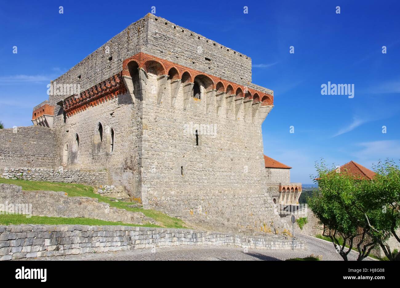 Haus, Gebäude, Stadt, Stadt, Cloud, Portugal, Blick auf die Stadt, Schloss, Burg, Stockfoto