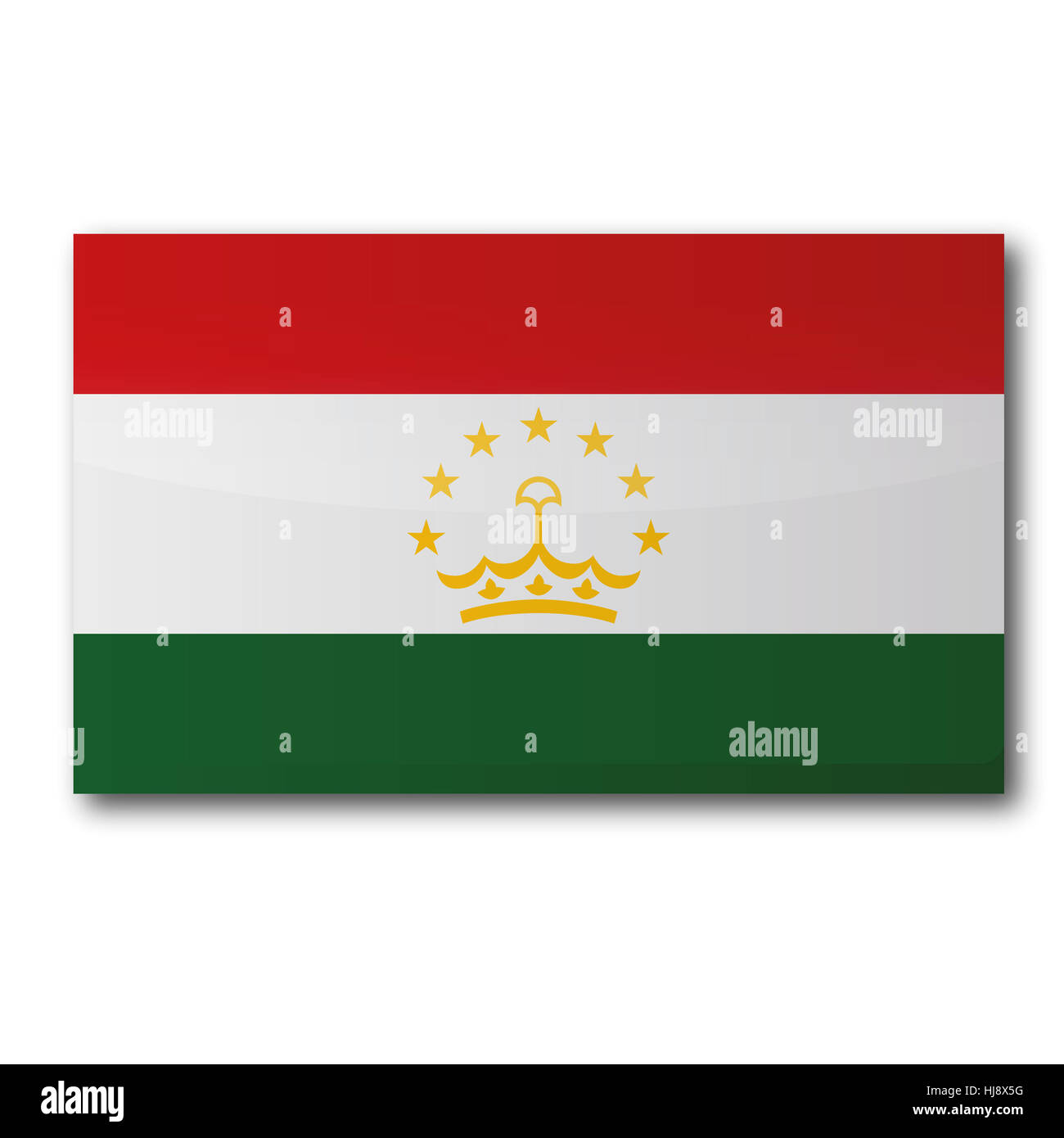 Tadschikistan Fahne Stockfoto