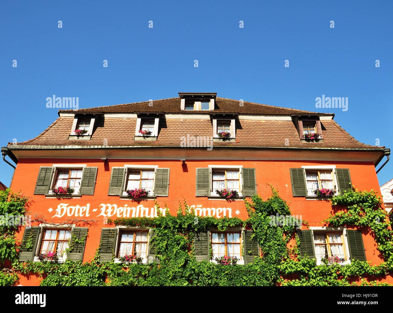 Bodensee, Befestigung, Versand, Pier, Schloss, Burg, blau, Häuser, Stockfoto