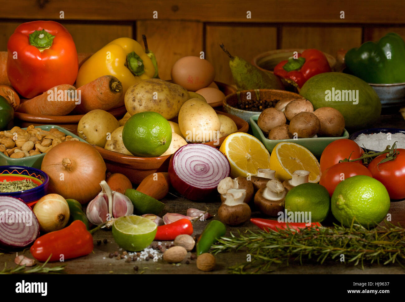 Obst und Gemüse Hintergründe Stockfoto