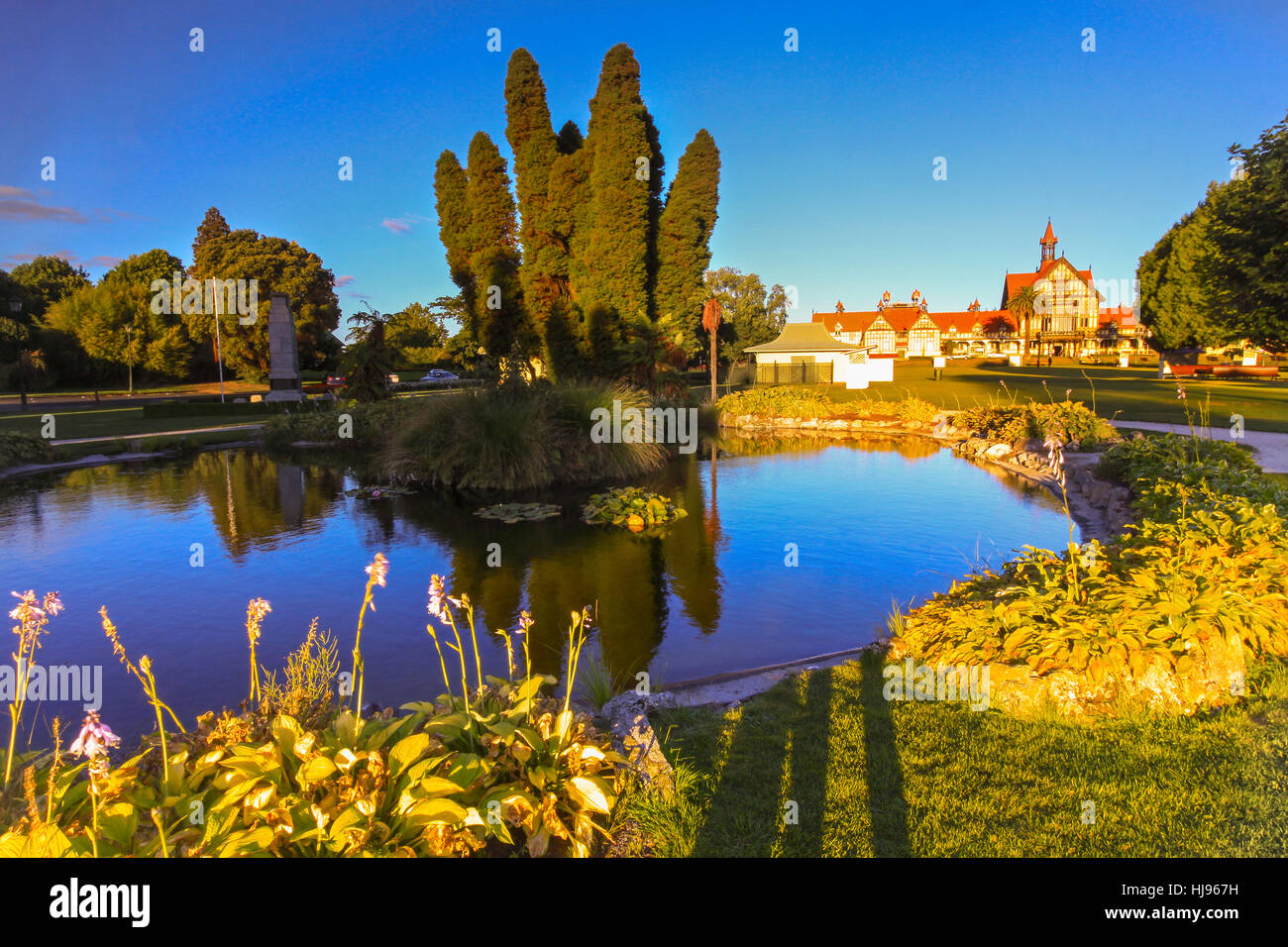 Rotorua Regierung Gärten und Museum in New Zealand North Island Stockfoto