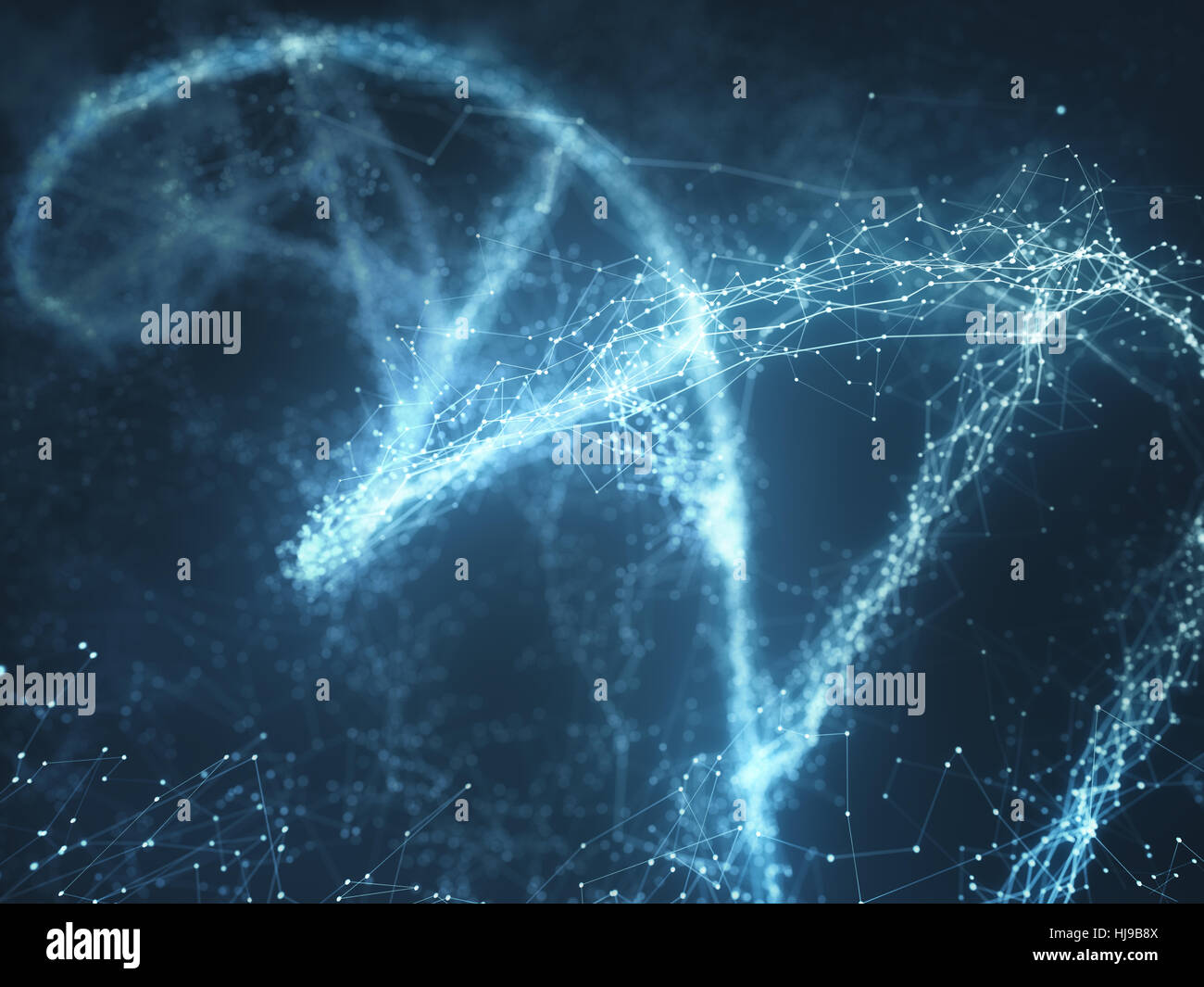 Desoxyribonukleinsäure (DNA), Molekül, das die genetischen Anweisungen von Entwicklung, Funktionsweise und Reproduktion aller lebenden Organismen trägt ein Stockfoto