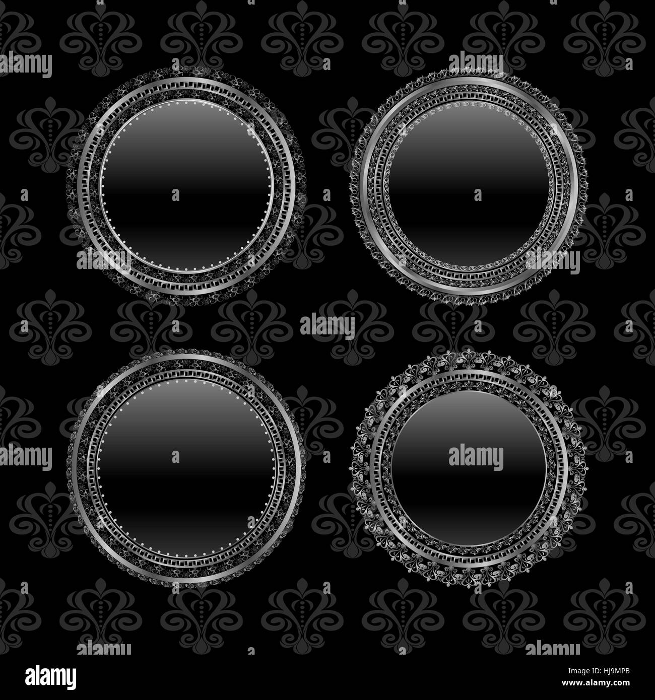 Raum, Antiquität, Romantik, Eleganz, Silber, Vintage, Illustration, klassische, Stockfoto